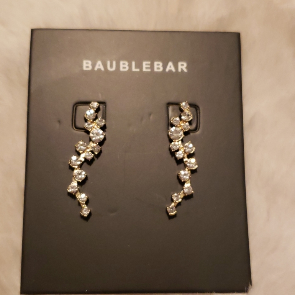 Yellow gold with clear stone earrings